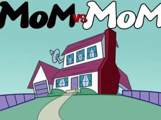 Giantess blykstė animacija: mama prieš mama iki a milžiniškas moteris x2