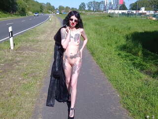 Shameless streetwalker Walks Nude on a Public Road: Free HD sex e9 | xHamster