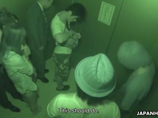 日本語 elevator 乱交パーティー (subtitles)