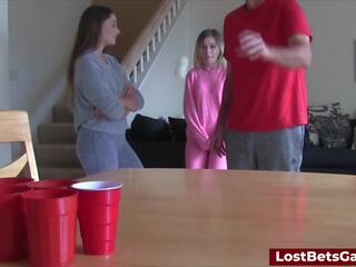A beguiling Game of Strip Pong Turns Hardcore Fast: Blowjob dirty film feat. Aften Opal by Lost Bets Games
