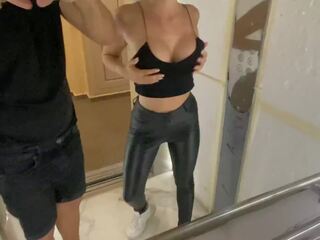 Elevator fuck with stranger was so lustful - Cock22squirt