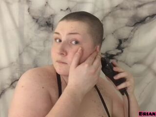 All Natural stunner vids Head Shave For First Time