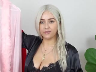 British Model Trying on Satin Nighties, dirty video 2a