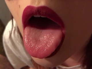 Masked daughter gets Cum on Her Tongue and Smallow it: adult movie de