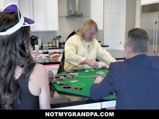 Alluring Teen With Big Eyes Fucked Hard immediately afterwards Cheating At Poker