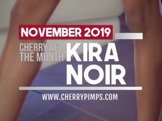 Classy Ebony honey Kira Noir Enjoys Solo Fingering Her Tight Pussy