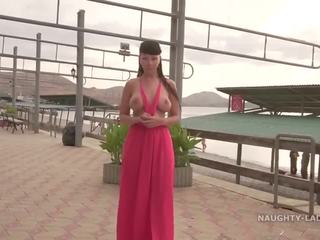 My sex video Red Dress is Perfect to Flashing in Public