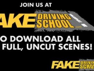Falošný driving školské skúška failure konce v trojka dvojitý creampie