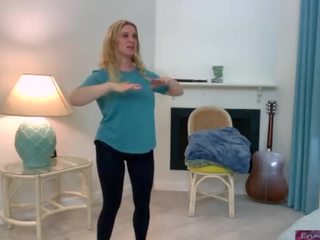 Stepson helps stepmom open an exercise vid - Erin Electra