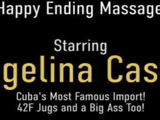 Super Massage And Pussy Fucking&excl; Cuban seductress Angelina Castro Gets Dicked&excl;