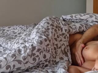 Real Couple morning bedroom, where husband stick his hard peter into wife's morning wet and warm pussy