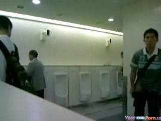 Dude Jerking Off In Men Restroom