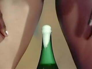 Bizarro champanha garrafa abertura, grátis x classificado clipe 3c | xhamster