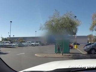 Walmart slattern sucks strangers peter in caressing lot gloryhole