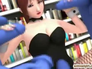 3d hentai damsel gets tentacles octopus squeezing bigboobs and milking