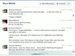 Indisk ikke bror rohan fucks søster riya på facebook chatte