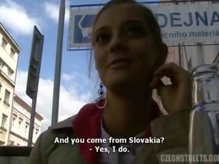 Czech Streets Lenka Sucking dick Outdoors For Cash