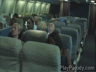 2 हॉर्नी stewardesses जानना केसी को कृपया the passengers