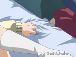 Patīkams anime ķildīga sieviete iegūšana sārts kails cunt laizīja līdz viņai companion